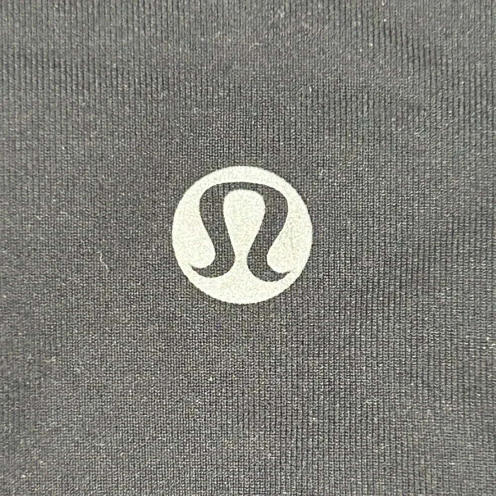 Lululemon Run Tame Me Top Black Size 8 Activewear Tank Drawstring Hem Athleisure